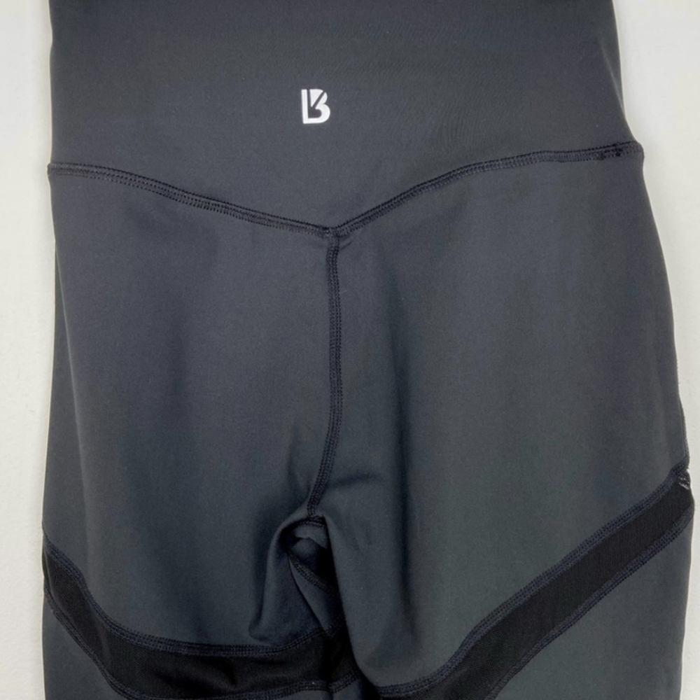 BuffBunny Black high rise Leggings with mesh